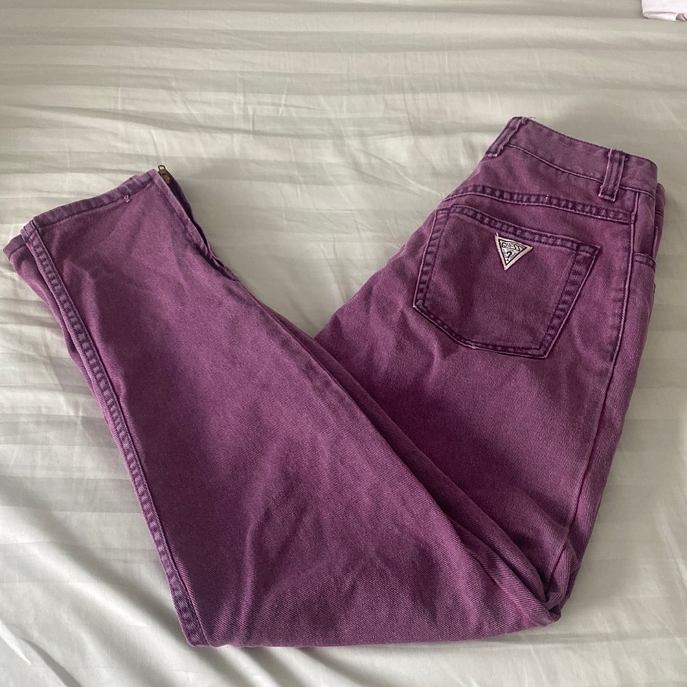 Vintage 1980s purple Guess Jeans. Size 30 tag, fits a modern size 6